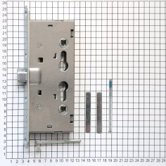 Замок дверной огнестойкий DOORLOCK V1901 с  разрезным штоком 65х65мм, антипаник,  оцинкованный