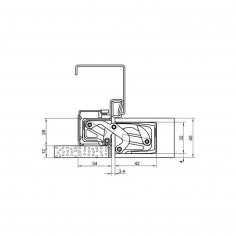 Дверная петля SIMONSWERK Tectus TE 311 3D FVZ 40 F1 скрытая, полиэфирное покрытие под матовый хром