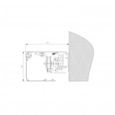 Автоматическая раздвижная двухстворчатая дверь GEZE ECdrive для ширины прохода до 1570 мм, с дисплейным программатором, без радаров, без створок