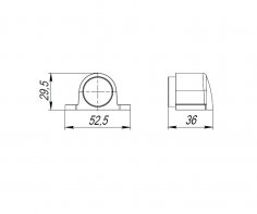 Упор дверной напольный DFIX/F52 (DS PF-52) CP-8 хром