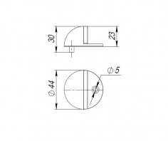 Упор дверной напольный DFIX/F50 (DS PF-50) ABG-6 бронза