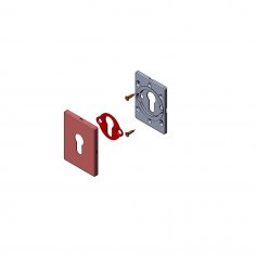 Накладка на цилиндр ESC.C.RL/K.486 (ESC 486-C RL) СР хром (1 шт.)
