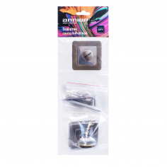 Сантехническая завертка к ручкам АЛЛЮР АРТ BK-S1 MAB/CP(4132) мат.бронза/хром