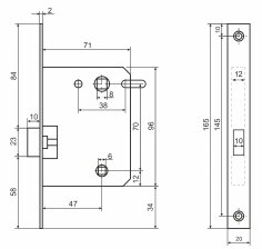 АЛЛЮР АРТ L7050-MS PB золото магнитная без ручек с фиксатором Защёлка