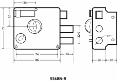 АЛЛЮР 556 BN-R Замок накладной