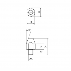 Штифт противосъемный DOORLOCK 147, оцинкованный