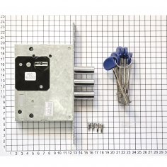 Замок дверной DOORLOCK 9257K, сувальдный, хромированный