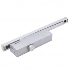 БУЛАТ Доводчик дверной  ДД 812/5 CH-S (CS+LS+HO+BC+DA+PA) (25-120 кг) серебро со скольз.тягой