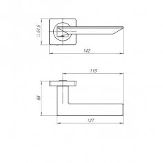 Ручка раздельная K.JK51.ULTRA (ULTRA JK) BL-24 черный