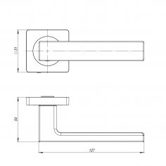 Ручка раздельная K.JK51.OPTIMA (OPTIMA JK) CP-8 хром