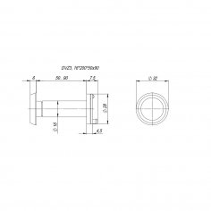 Глазок дверной, оптика пластик DV-LUX 3/90-50/Z (VIEWER 3 DVZ_LUX) CP хром