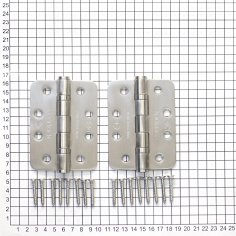 Дверная петля  DL H102/76/2B/R SSS карточная, матовая нержавеющая сталь