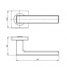 Ручка раздельная K.JK51.OPTIMA plus (OPTIMA plus JK) BL/GR-24 черный/графит