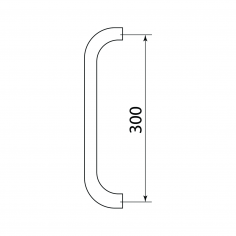 Ручка-скоба DOORLOCK PHS02/25/300  мм, SSS матовая нержавеющая сталь