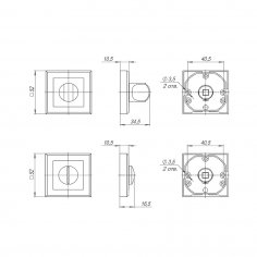 Ручка поворотная BK6.K.QL52 (BK6 QL) SSC-16 сатинированный хром