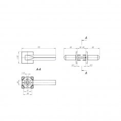 Ручка раздельная K.SL52.PRIZMA (PRIZMA SL) CP-8 хром