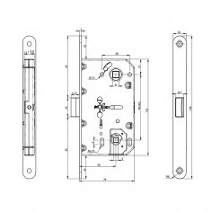 Замок дверной DOORLOCK 432, межкомнатный, матовый хром