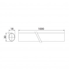 Балка для механизма DOORLOCK PD900, PD910, PD700 серебристый 1000мм