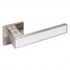 АЛЛЮР АРТ "ЛАНА" SN/W (86811) мат.никель/белый  ЗАЩИТ.ПЛЕНКА Комплект ручек