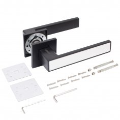 АЛЛЮР АРТ "ЛАНА" BL/W (861511) матовый черный/белый ЗАЩИТ.ПЛЕНКА Комплект ручек