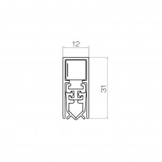 Порог автоматический Athmer Isolporte Standard Silicone single (Серебристый) L=630мм