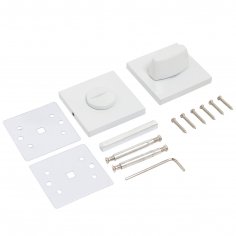 Сантехническая завертка к ручкам АЛЛЮР АРТ BK-S2 W(61110) матовый белый