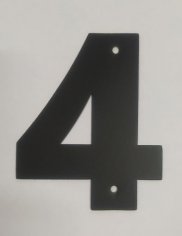Цифра дверная Пермь "4" черная 60 мм