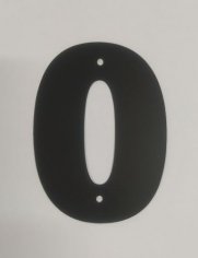 Цифра дверная Пермь "0" черная 60 мм