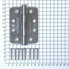 Дверная петля  DL H102/76/2B/R SSS карточная, матовая нержавеющая сталь