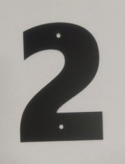 Цифра дверная Пермь "2" черная 60 мм
