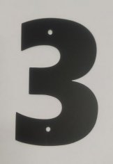 Цифра дверная Пермь "3" черная 60 мм
