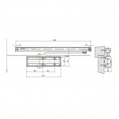 Дверной доводчик DOORLOCK DL100S EN 3 серебристый