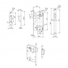 Корпус замка MAGN5300-M-C (5300-M-C) BL черный