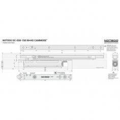 Дверной доводчик NOTEDO DC-058-158 IN+HO CAMMODE, серебро