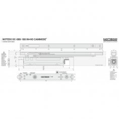 Дверной доводчик NOTEDO DC-088-188 IN+HO CAMMODE, серебро