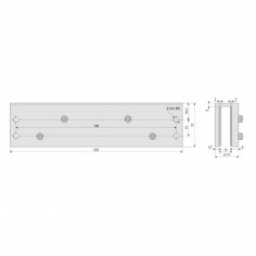 Монтажная пластина GH-188x19, серебро