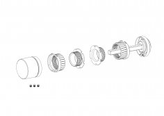Ручка поворотная BK6.K.ART30 MWSC-33 итальянский тисненый