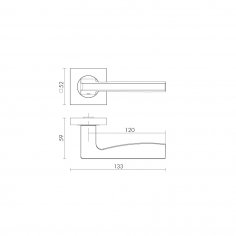 Ручка раздельная K.KM52.ROCK (ROCK KM) WH-19 белый