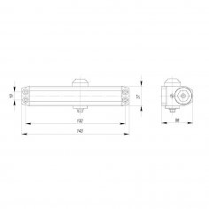 Доводчик дверной DCTR15-60 (TDR-60) 15-60кг AL алюминий