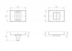 Ручка поворотная BK6.K.QSL52 BL-24 черный