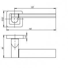 Ручка раздельная K.JK51.LIFT (LIFT JK) SN/CP-3 матовый никель/хром