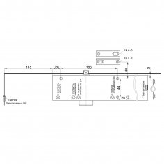 БУЛАТ Доводчик дверной PROFI (ПРОФИ) ДД 812/5 С-S (25-120 кг) серебро (10)