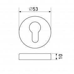 Накладка для ц/м СТАНДАРТ 0200 SS INOX нержавеющая сталь