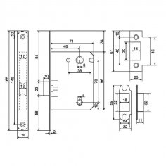 АЛЛЮР АРТ "ВЕНСАН" BL+L7050S BL+BK-S1 BL (26150/S7050) матовый черный Компл ручка и защ с фикс