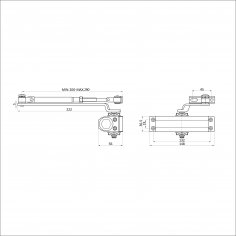 БУЛАТ Доводчик дверной ULTIMATE (УЛЬТИМЕЙТ) ДД-60 A-S (25-80 кг) серебро, морозостойкий(10)