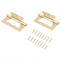 АЛЛЮР 100х75 2BB SBP БЛИСТЕР 2,5мм мат.латунь Петля накладная без врезки 2 шт