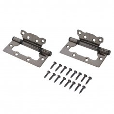 АЛЛЮР 100х75 2BB BN КОРОБКА 2,5мм черн.никель Петля накладная без врезки 2 шт