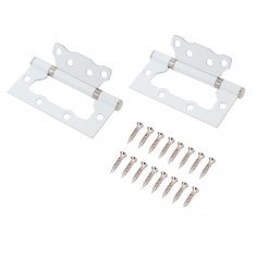 АЛЛЮР 100х75 2BB WW КОРОБКА 2,5мм белая Петля накладная без врезки 2 шт