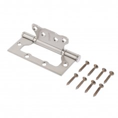 СТАНДАРТ 100х75х2,5мм 2BB SN мат.никель Петля накладная без врезки 1 шт