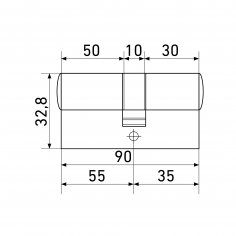 Стандарт MAX 90 (35х55) SN 5кл перф.ключ/ключ Цилиндровый механизм